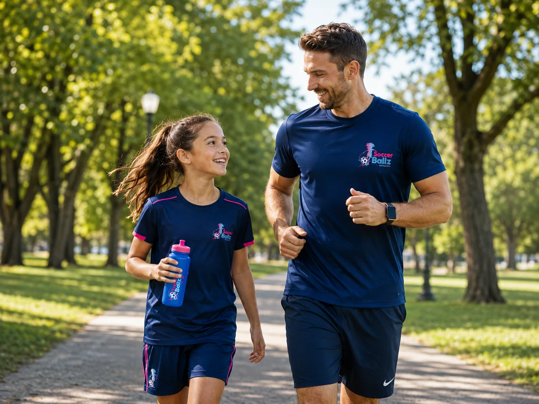 Coachie providing one-to-one jogging and walking personal training in a park